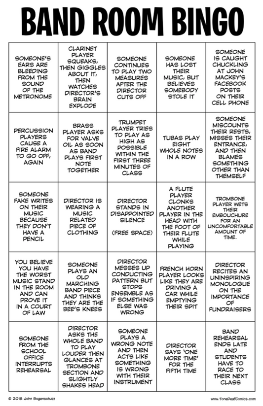 Band Room Bingo