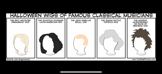 Halloween Wigs of Famous Classical Musicians