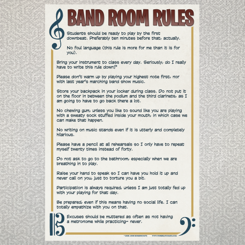 Band Room Rules