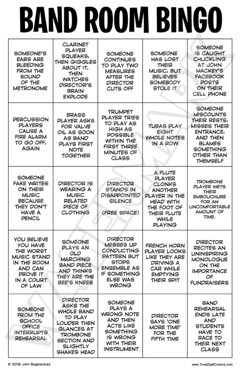 Band Room Bingo