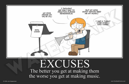 Excuses Motivational Poster
