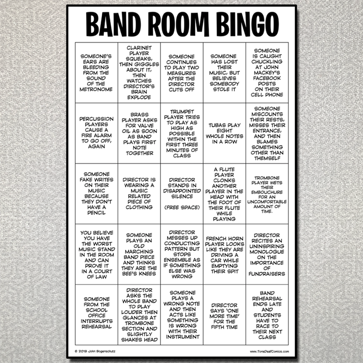 Def Bingo Band Room Bingo – Tone Deaf